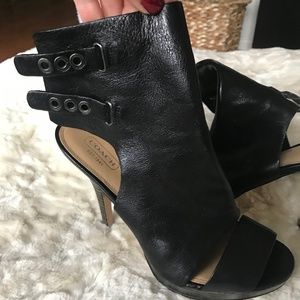 Coach Analeigh Leather Women Shoes Size 7.5 Black